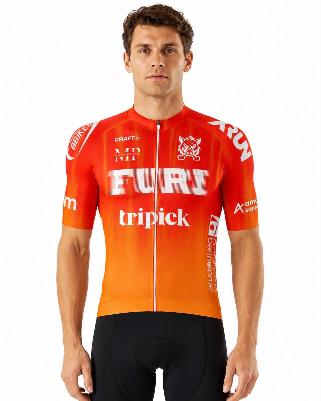 Maillot cycliste Furibards — porté face