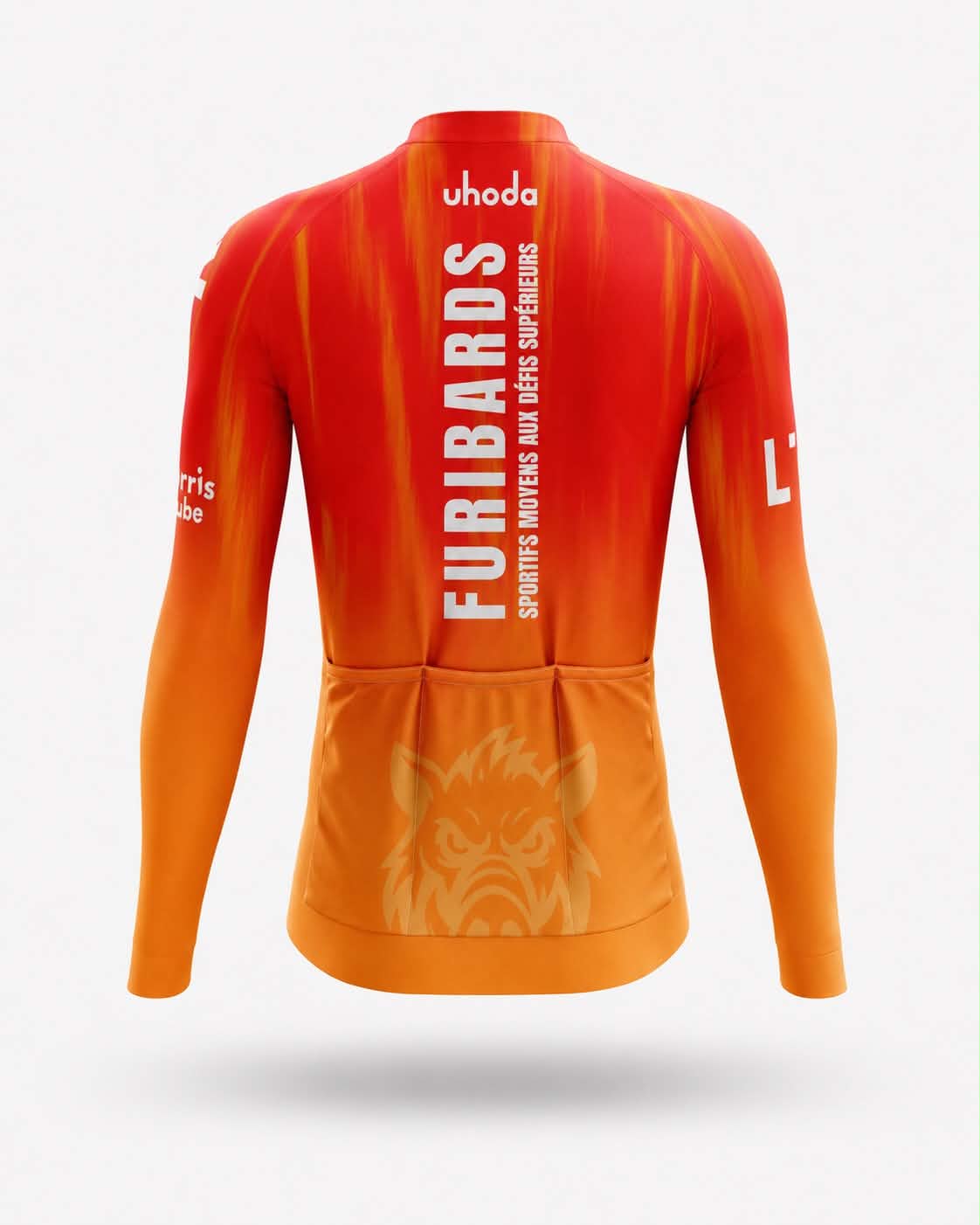 Maillot thermique cycliste Furibards — dos